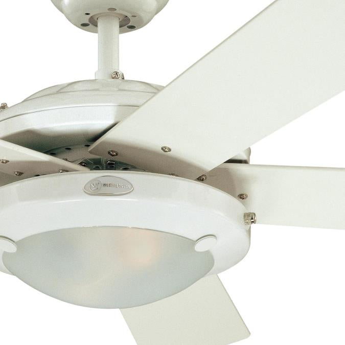 Westinghouse Comet 7233600 Ceiling Fan - White, White / White Wshd Pine/