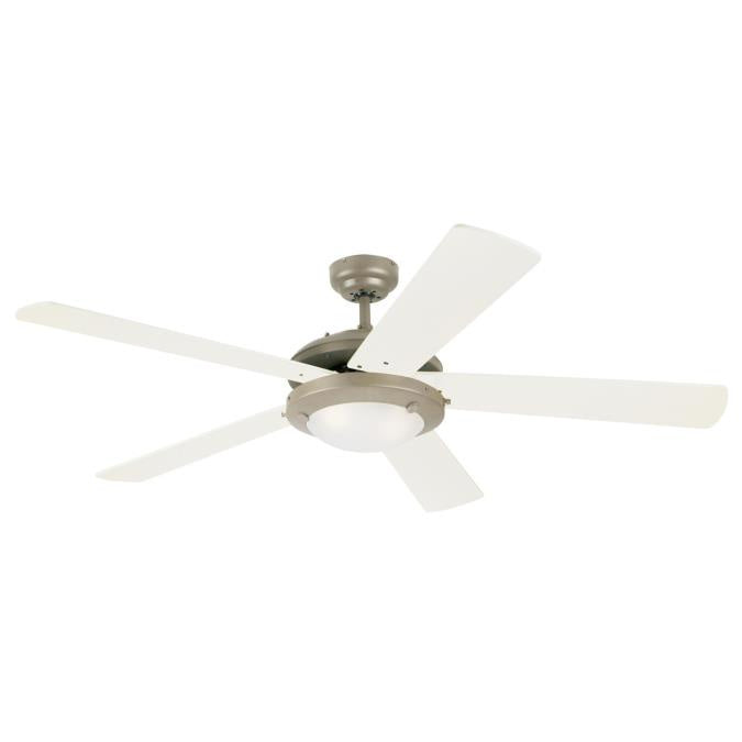 Westinghouse Comet 7234100 Ceiling Fan - Brushed Pewter, Light Maple / White/