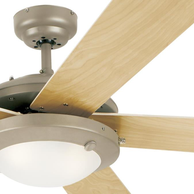 Westinghouse Comet 7234100 Ceiling Fan - Brushed Pewter, Light Maple / White/