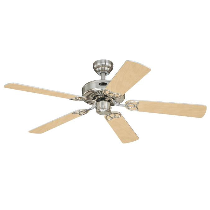 Westinghouse Vintage Ii 7234900 Ceiling Fan - Brushed Nickel, Rosewood / Light Maple/