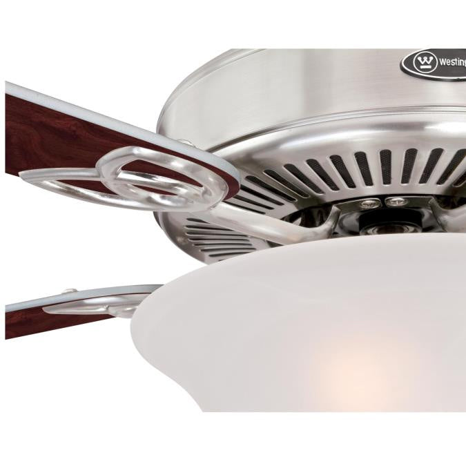 Westinghouse Vintage Ii 7234900 Ceiling Fan - Brushed Nickel, Rosewood / Light Maple/