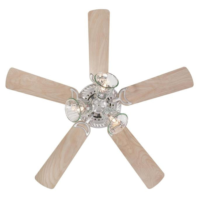 Westinghouse Newtown 7235400 Ceiling Fan - Brushed Nickel, Light Maple / Bird'S Eye Maple/