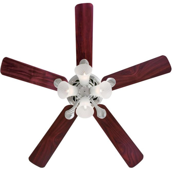 Westinghouse Swirl 7235900 Ceiling Fan - Brushed Nickel, Rosewood / Light Maple/