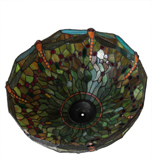 Meyda Tiffany Lighting 10501 Tiffany Hanginghead Dragonfly Shade Lamp Shade Multicolored