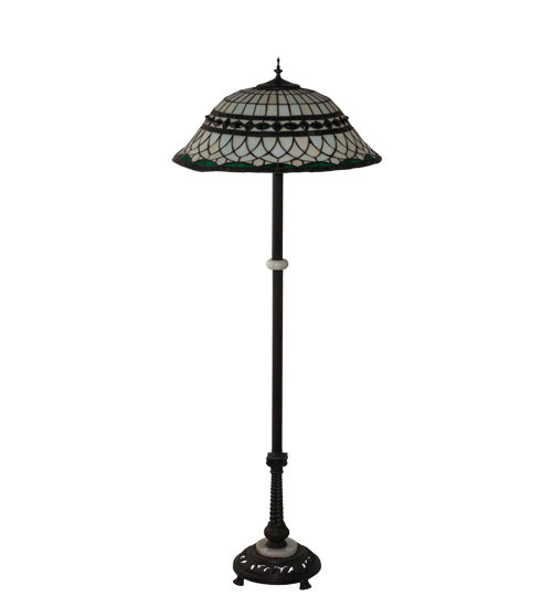 Meyda Tiffany Lighting 189107 Tiffany Roman Three Light Floor Lamp Lamp Bronze / Dark