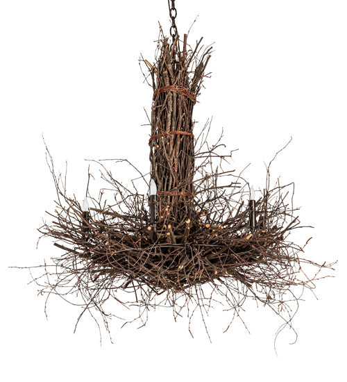 Meyda Tiffany Twigs 226214 Chandelier Light - Bronze,Natural Wood
