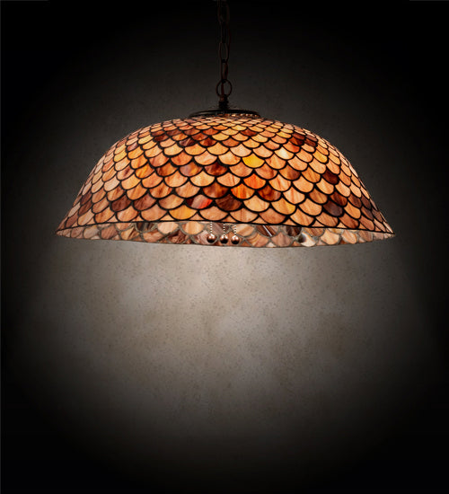 Meyda Tiffany Tiffany Fishscale 31160 Pendant Light - Mahogany Bronze