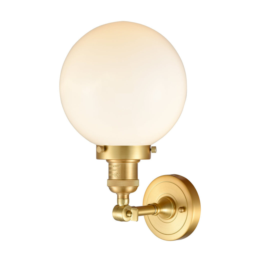 Innovations Franklin Restoration 203-SG-G201-8-LED Wall Sconce Light - Satin Gold