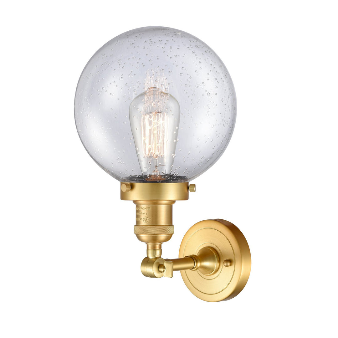 Innovations Franklin Restoration 203-SG-G204-8-LED Wall Sconce Light - Satin Gold