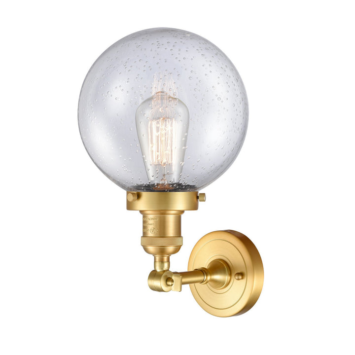 Innovations Franklin Restoration 203-SG-G204-8-LED Wall Sconce Light - Satin Gold