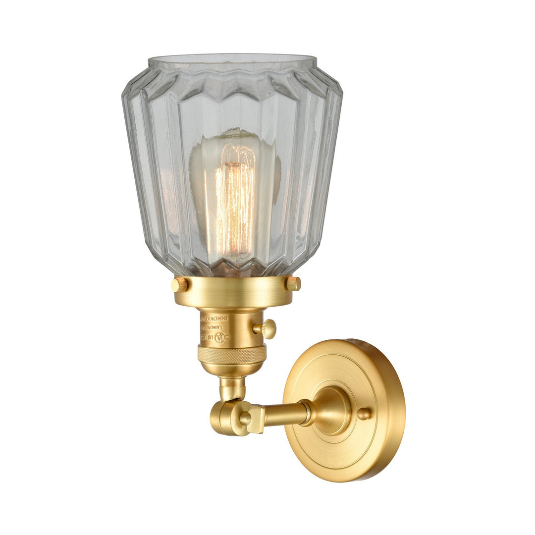 Innovations Franklin Restoration 203SW-SG-G142 Wall Sconce Light - Satin Gold