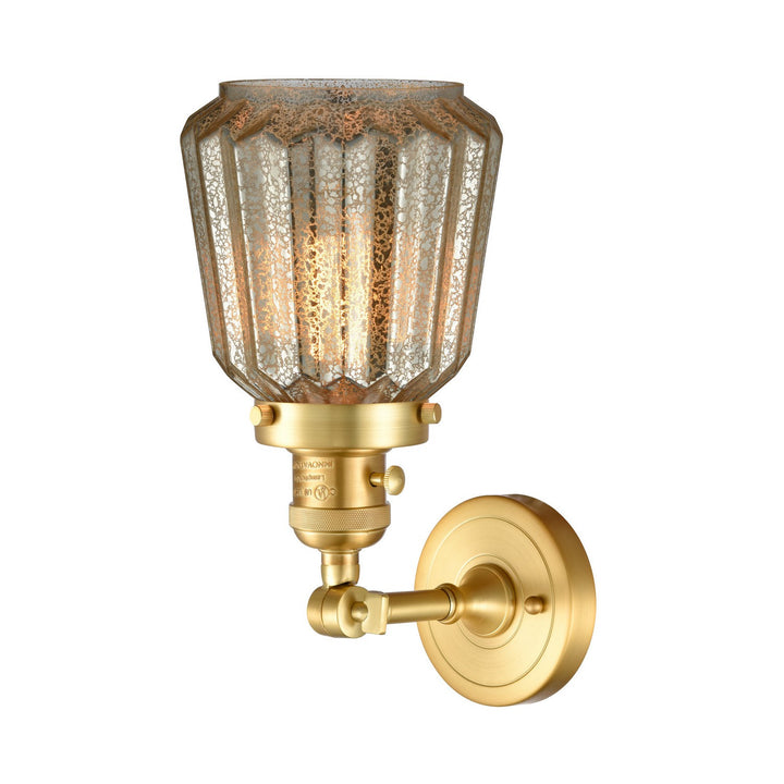 Innovations Franklin Restoration 203SW-SG-G146 Wall Sconce Light - Satin Gold