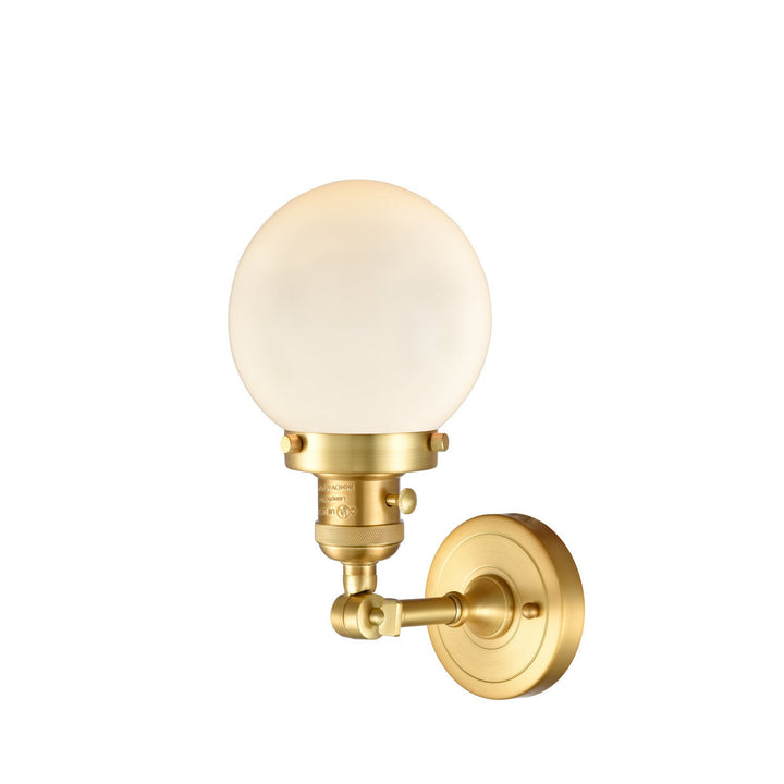 Innovations Franklin Restoration 203SW-SG-G201-6 Wall Sconce Light - Satin Gold