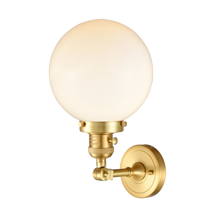 Innovations Franklin Restoration 203SW-SG-G201-8 Wall Sconce Light - Satin Gold