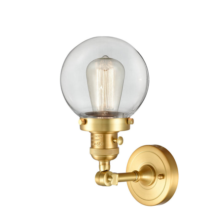 Innovations Franklin Restoration 203SW-SG-G202-6 Wall Sconce Light - Satin Gold