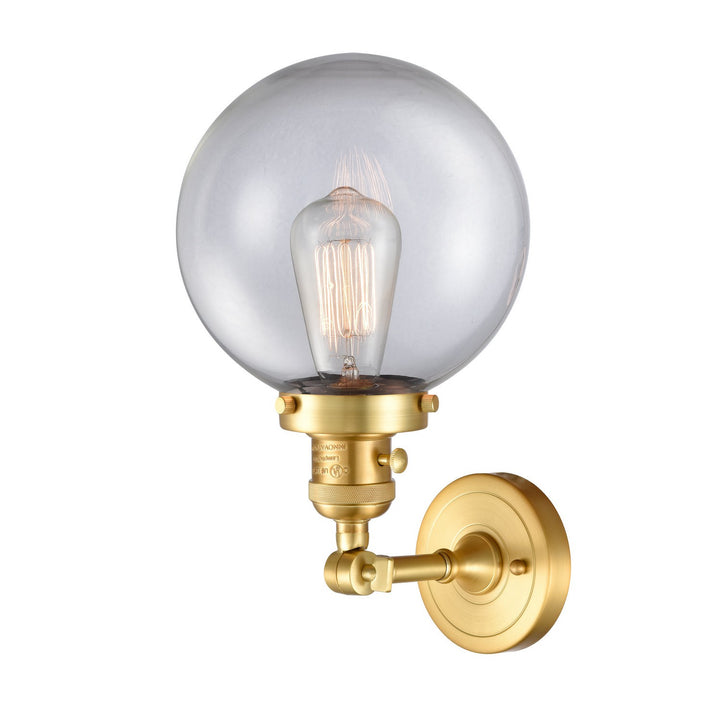 Innovations Franklin Restoration 203SW-SG-G202-8 Wall Sconce Light - Satin Gold
