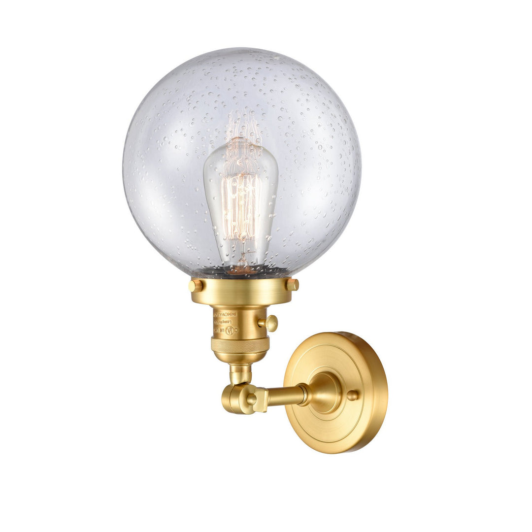Innovations Franklin Restoration 203SW-SG-G204-8 Wall Sconce Light - Satin Gold