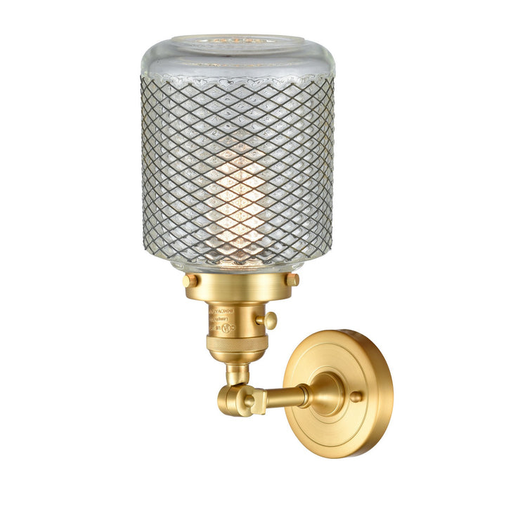 Innovations Franklin Restoration 203SW-SG-G262 Wall Sconce Light - Satin Gold