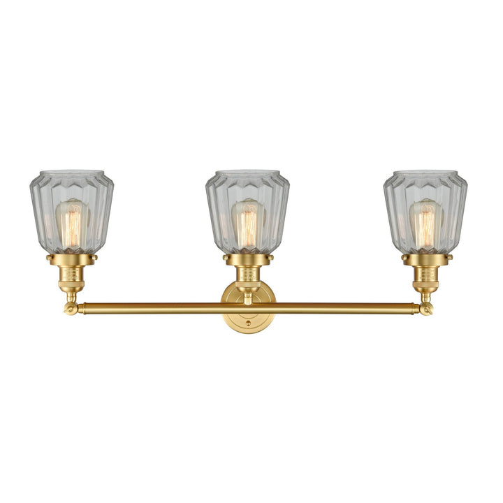 Innovations Franklin Restoration 205-SG-G142-LED Bath Vanity Light 30 in. wide - Satin Gold