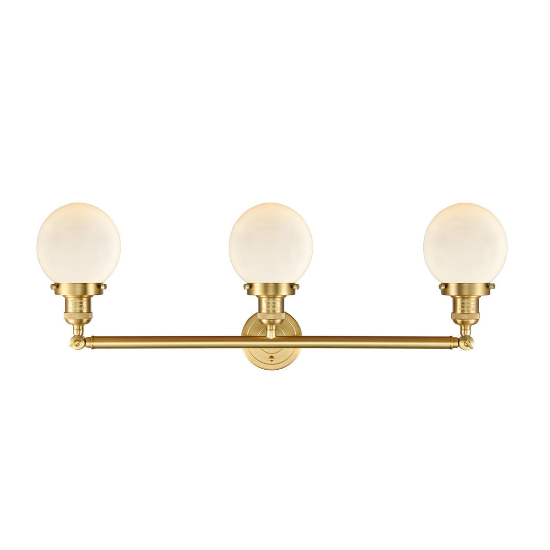 Innovations Franklin Restoration 205-SG-G201-6-LED Bath Vanity Light 30 in. wide - Satin Gold