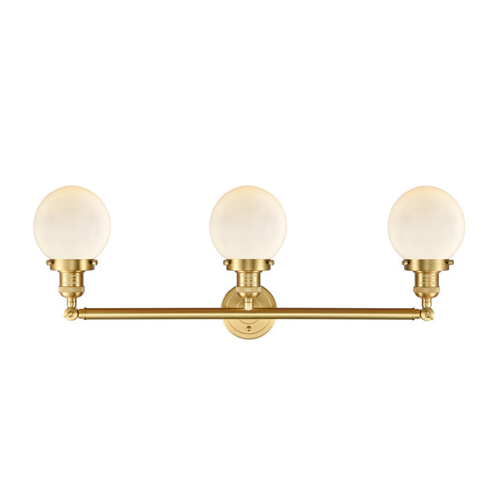 Innovations Franklin Restoration 205-SG-G201-6-LED Bath Vanity Light 30 in. wide - Satin Gold