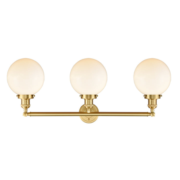 Innovations Franklin Restoration 205-SG-G201-8-LED Bath Vanity Light 32 in. wide - Satin Gold