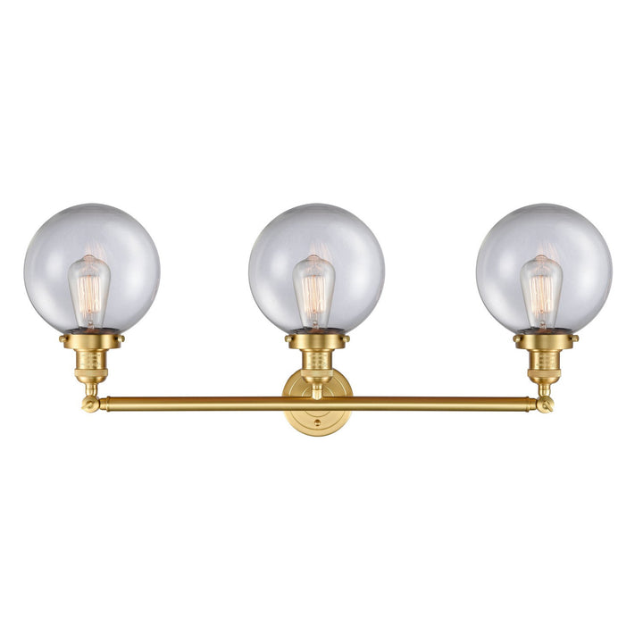 Innovations Franklin Restoration 205-SG-G202-8-LED Bath Vanity Light 32 in. wide - Satin Gold