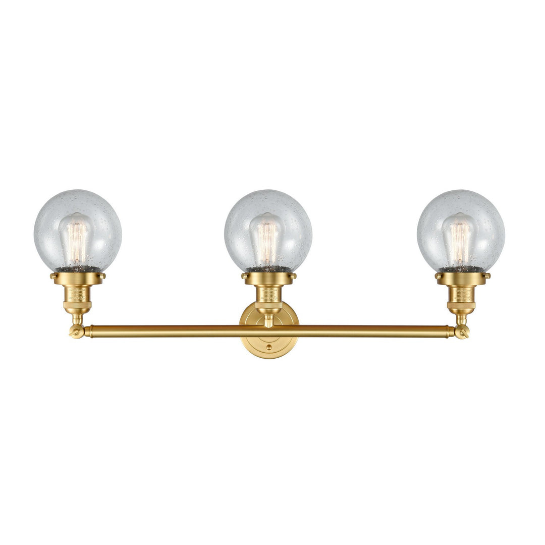 Innovations Franklin Restoration 205-SG-G204-6-LED Bath Vanity Light 30 in. wide - Satin Gold