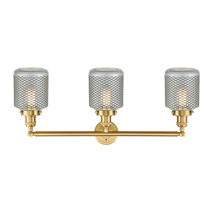 Innovations Franklin Restoration 205-SG-G262-LED Bath Vanity Light 32 in. wide - Satin Gold