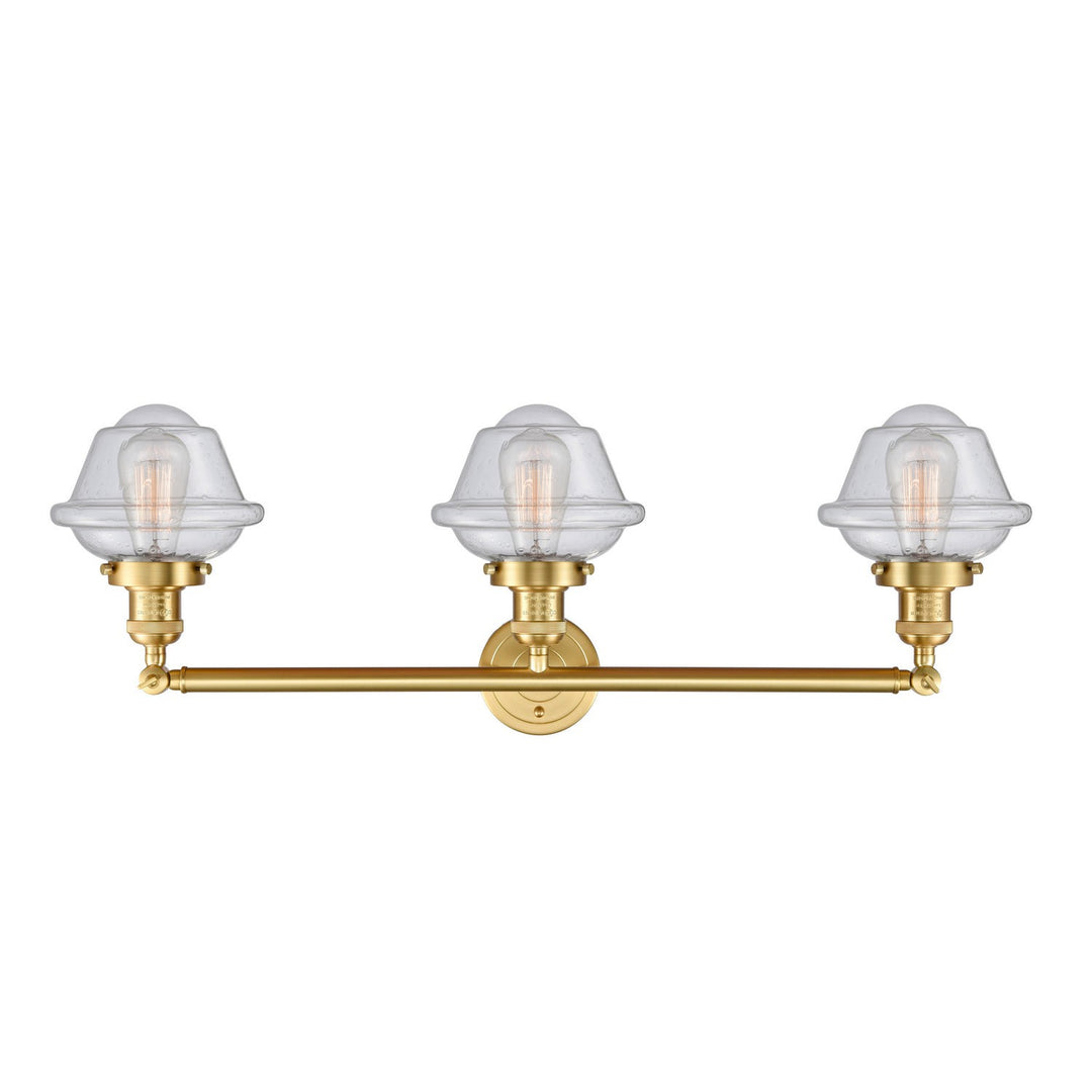 Innovations Franklin Restoration 205-SG-G534-LED Bath Vanity Light 34 in. wide - Satin Gold