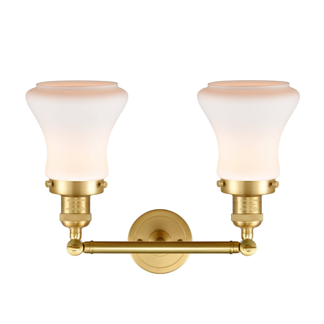 Innovations Franklin Restoration 208-SG-G191-LED Bath Vanity Light 17 in. wide - Satin Gold