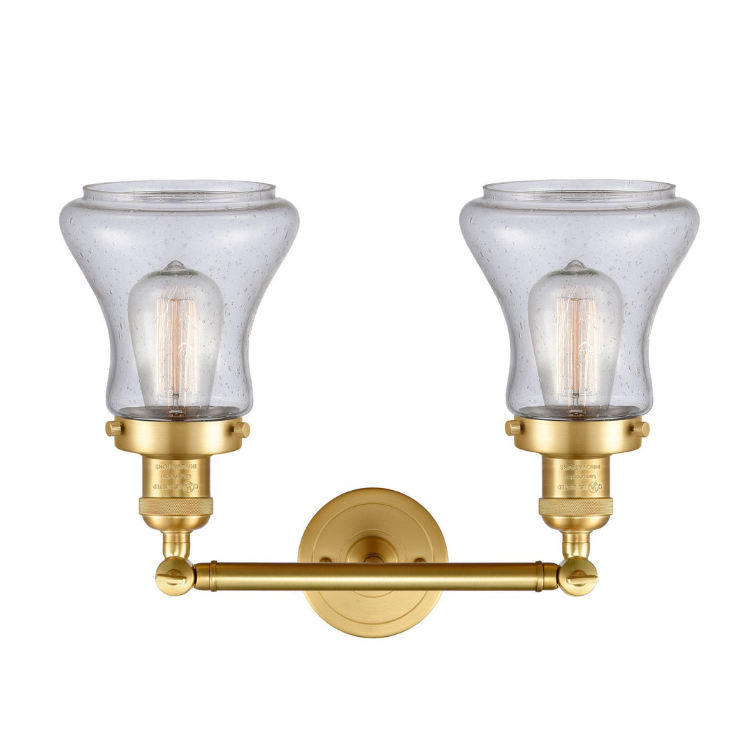 Innovations Franklin Restoration 208-SG-G194-LED Bath Vanity Light 17 in. wide - Satin Gold