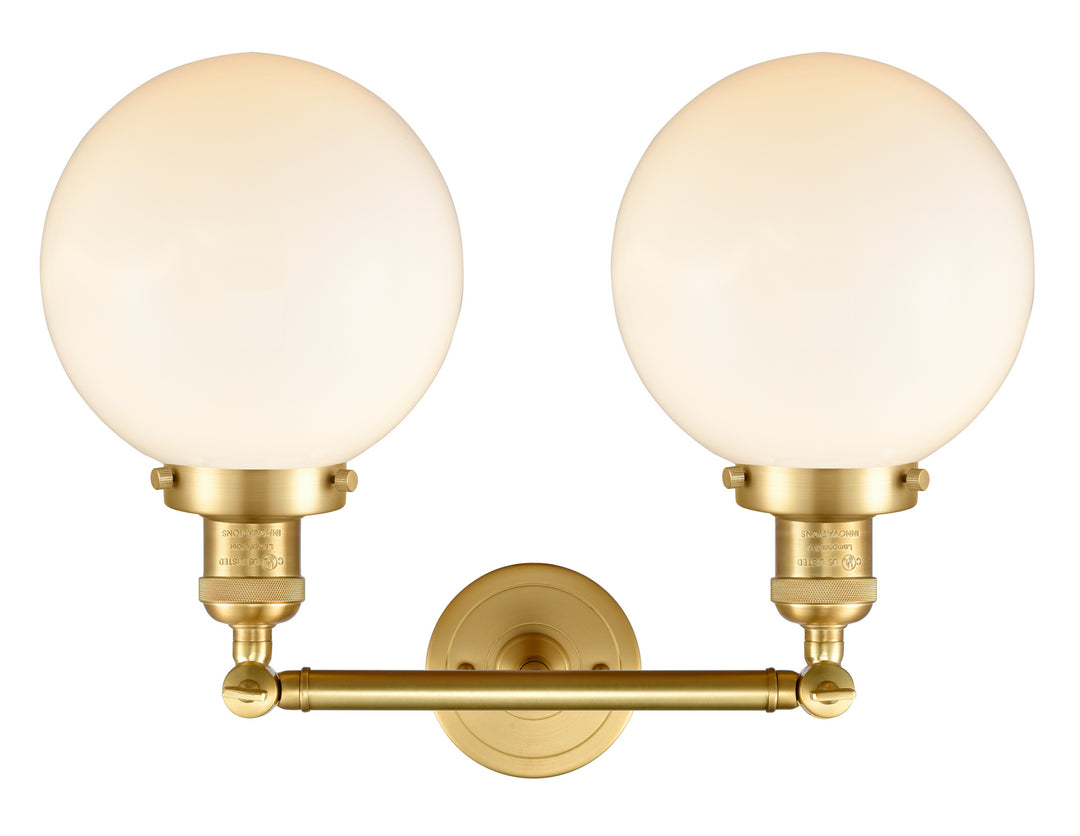 Innovations Franklin Restoration 208-SG-G201-8-LED Bath Vanity Light 19 in. wide - Satin Gold