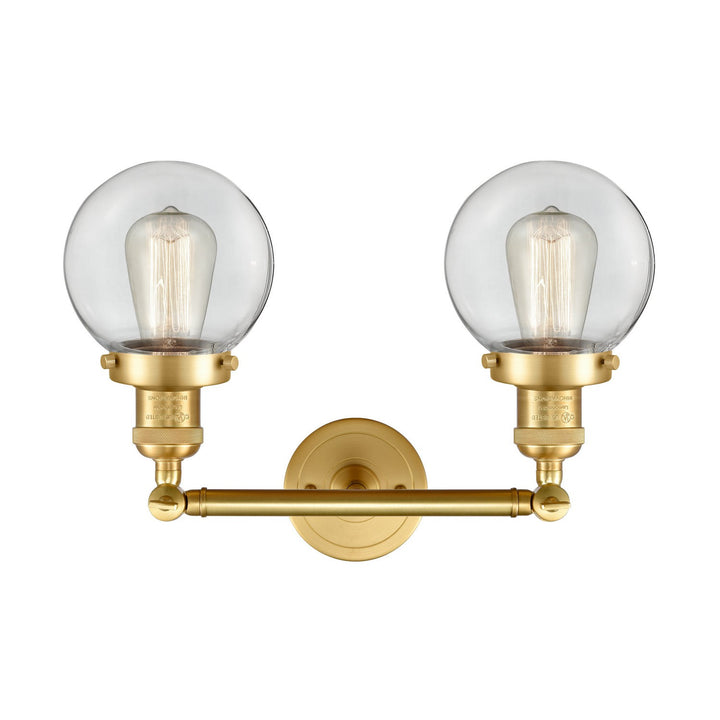 Innovations Franklin Restoration 208-SG-G202-6-LED Bath Vanity Light 17 in. wide - Satin Gold