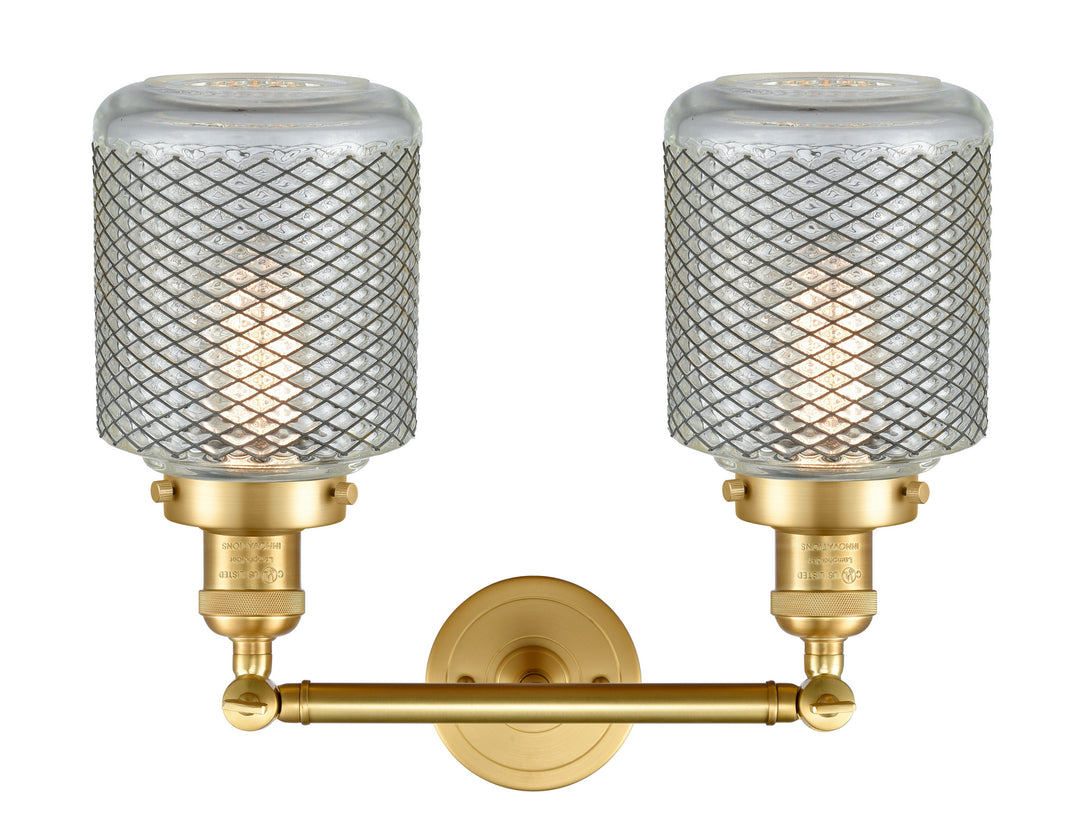 Innovations Franklin Restoration 208-SG-G262-LED Bath Vanity Light 16 in. wide - Satin Gold