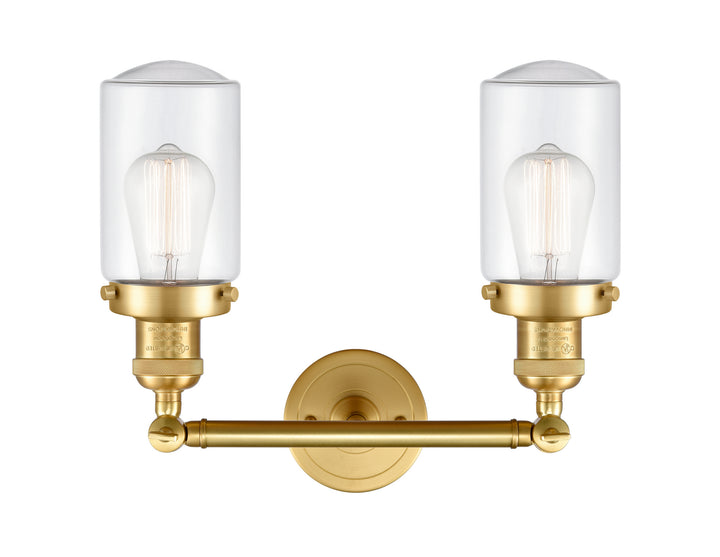 Innovations Franklin Restoration 208-SG-G312-LED Bath Vanity Light 14 in. wide - Satin Gold