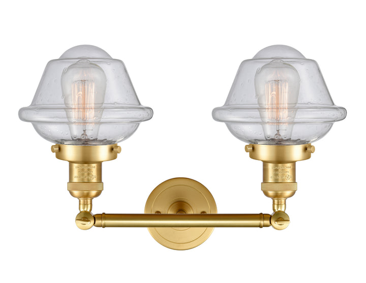 Innovations Franklin Restoration 208-SG-G534-LED Bath Vanity Light 17 in. wide - Satin Gold