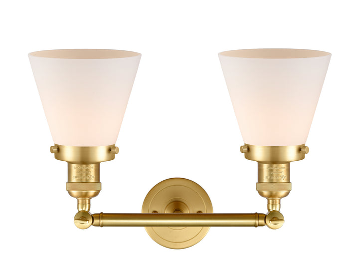 Innovations Franklin Restoration 208-SG-G61-LED Bath Vanity Light 16 in. wide - Satin Gold