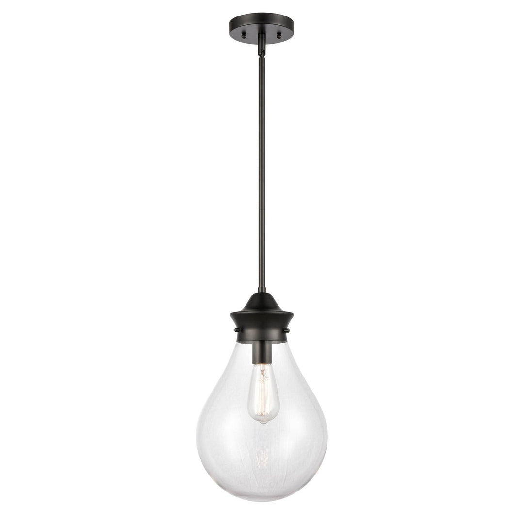 Innovations 414-1S-BK-10CL-LED Pendant Light - Matte Black