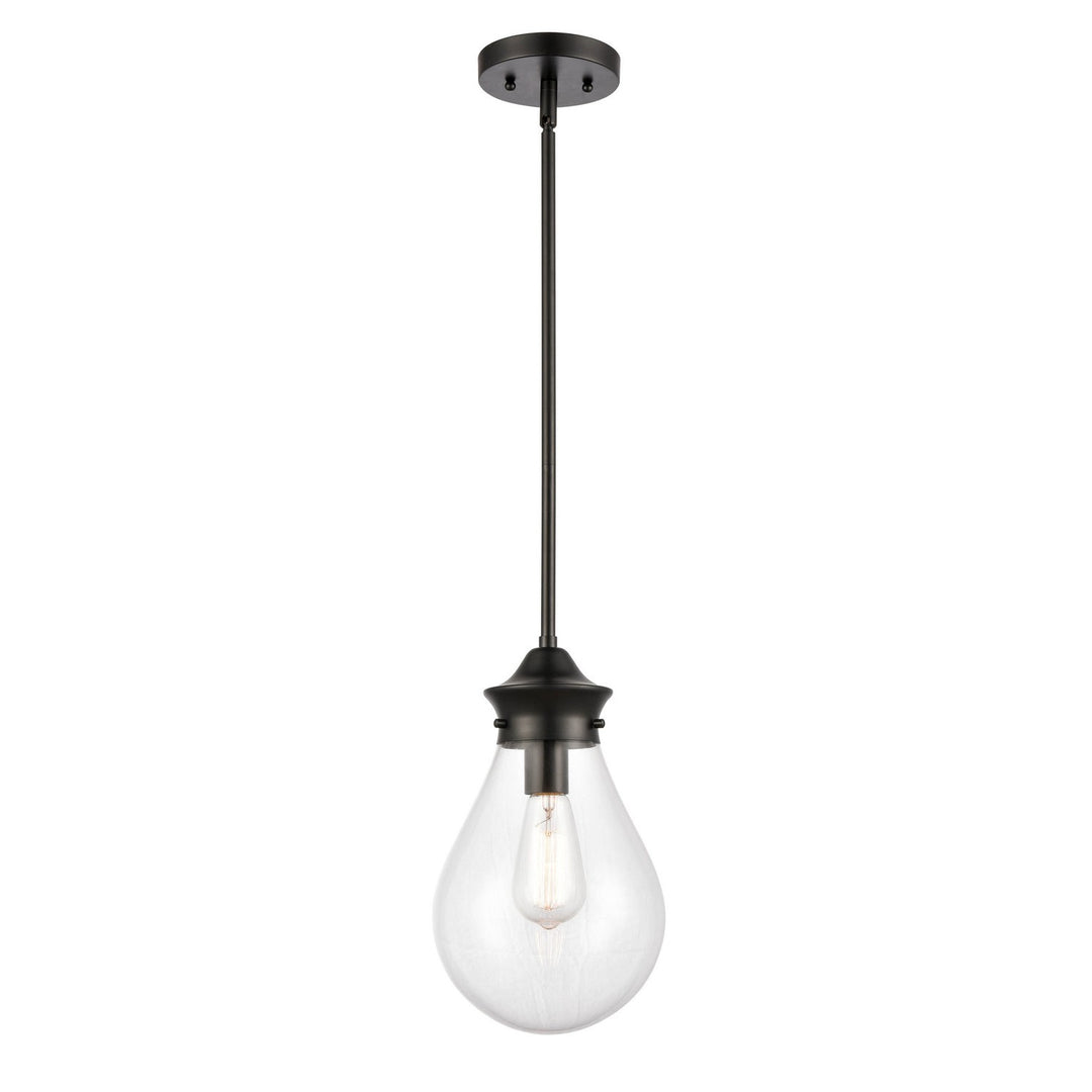 Innovations 414-1S-BK-8CL-LED Pendant Light - Matte Black
