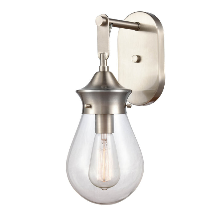 Innovations 414-1W-SN-6CL-LED Bath Vanity Light 7 in. wide - Satin Nickel