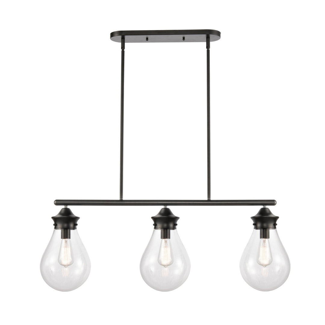 Innovations 414-3I-BK-8CL-LED Chandelier Light - Matte Black