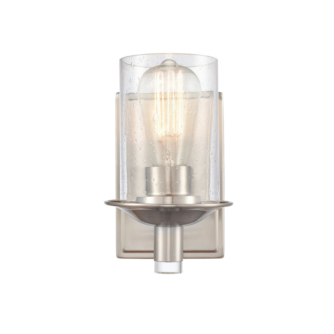 Innovations 417-1W-SN-SDY-LED Bath Vanity Light 5 in. wide - Satin Nickel