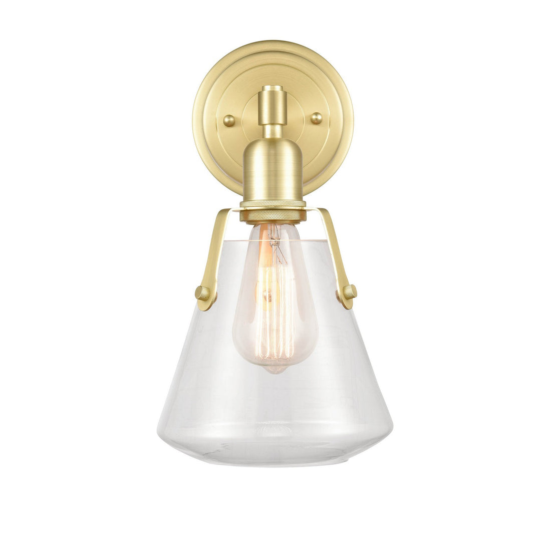 Innovations 422-1W-SB-7Cl-LED Bath Vanity Light 7 in. wide - Satin Brass