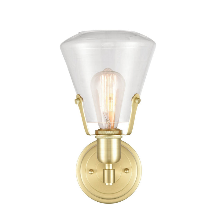 Innovations 422-1W-SB-7Cl-LED Bath Vanity Light 7 in. wide - Satin Brass