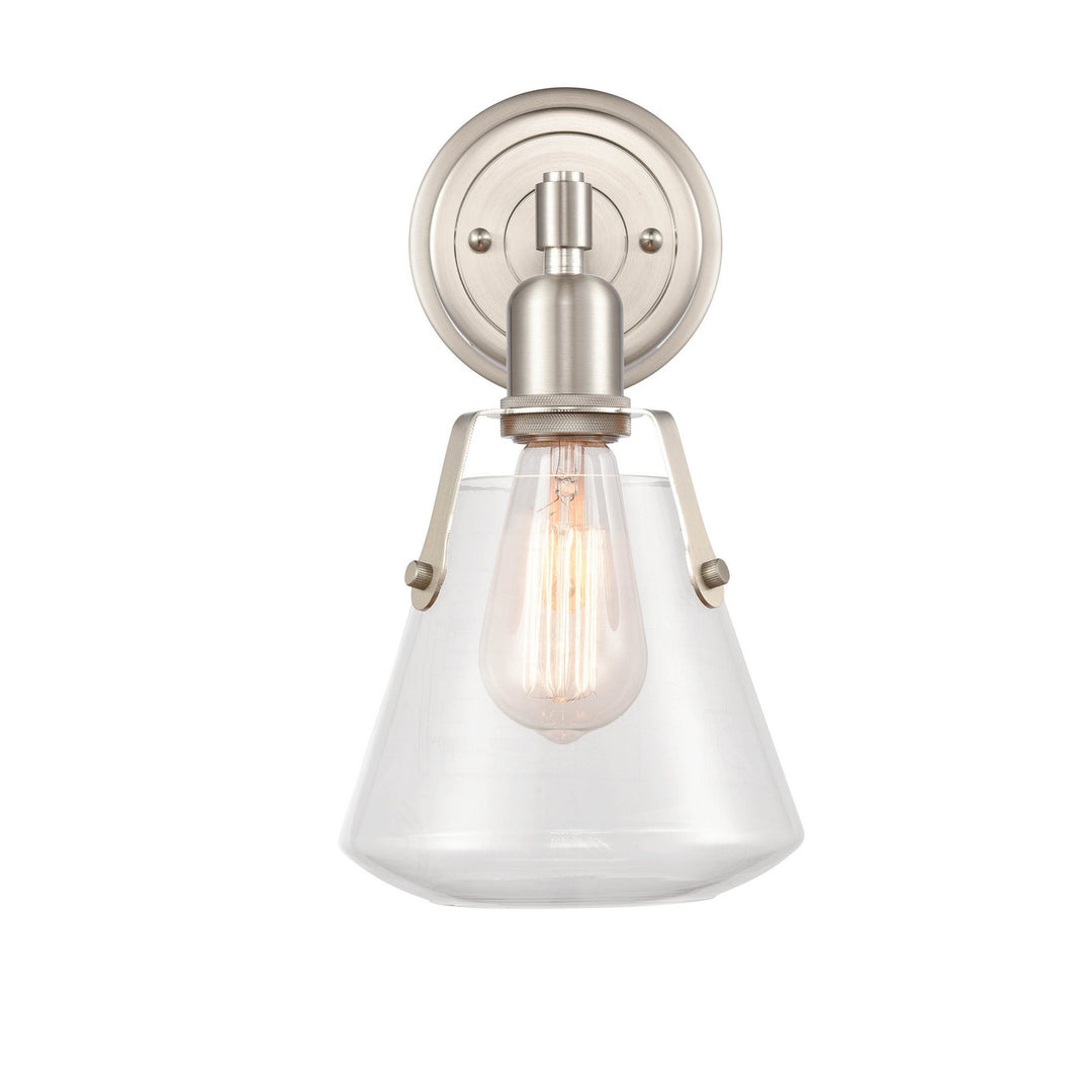 Innovations 422-1W-SN-7Cl-LED Bath Vanity Light 7 in. wide - Satin Nickel