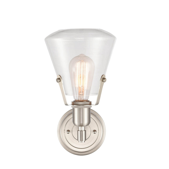Innovations 422-1W-SN-7Cl-LED Bath Vanity Light 7 in. wide - Satin Nickel