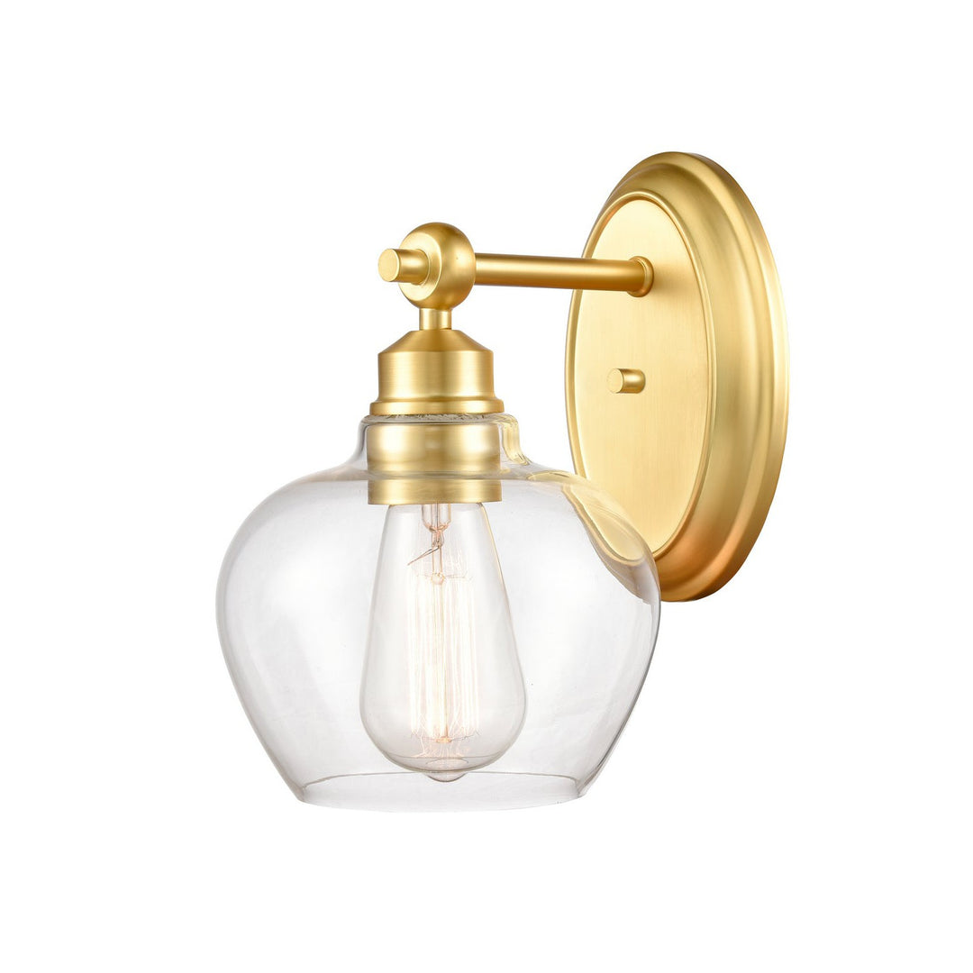 Innovations 438-1W-SG-CL-LED Bath Vanity Light 7 in. wide - Satin Gold