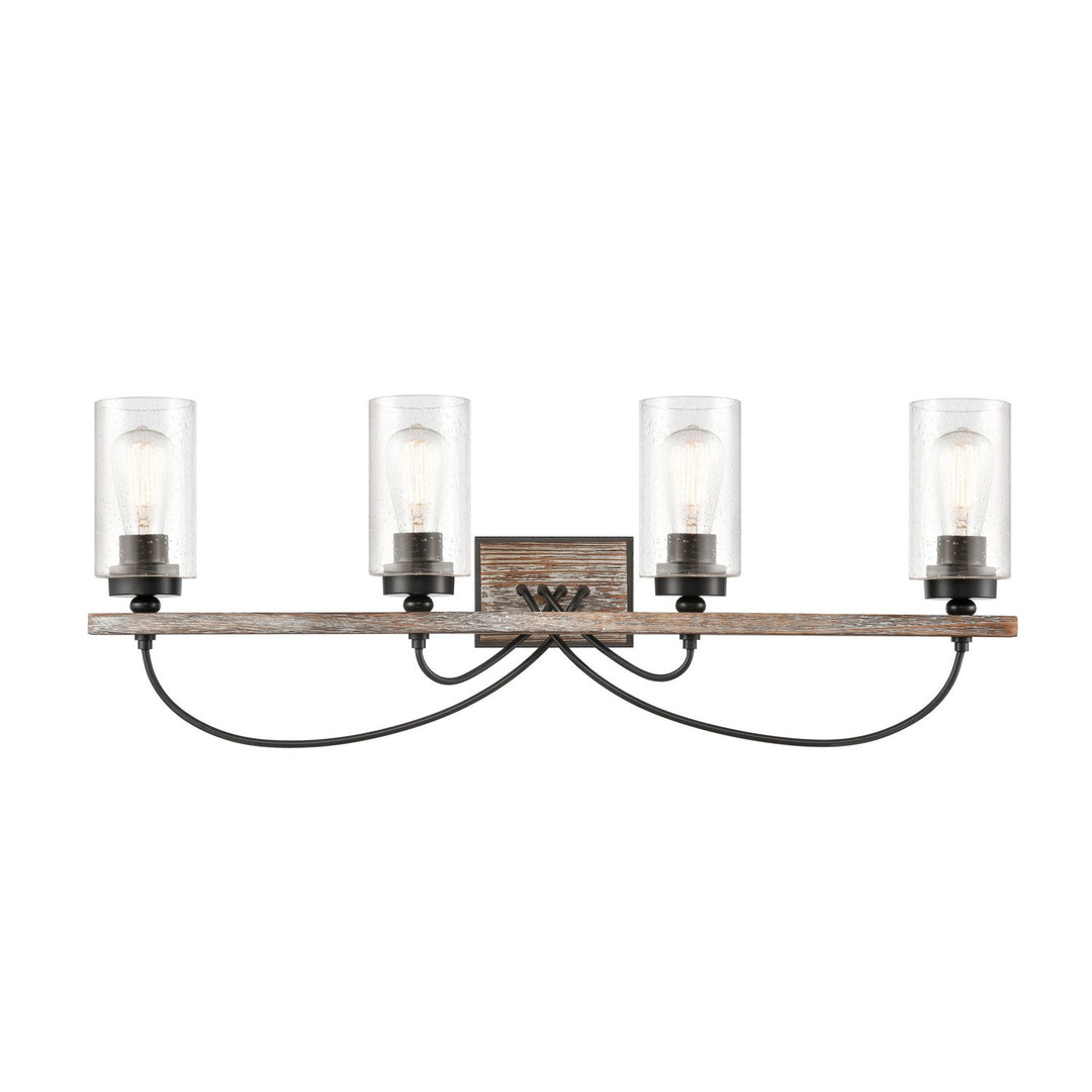 Innovations 442-4W-BK-SDY-LED Bath Vanity Light 35 in. wide - Matte Black