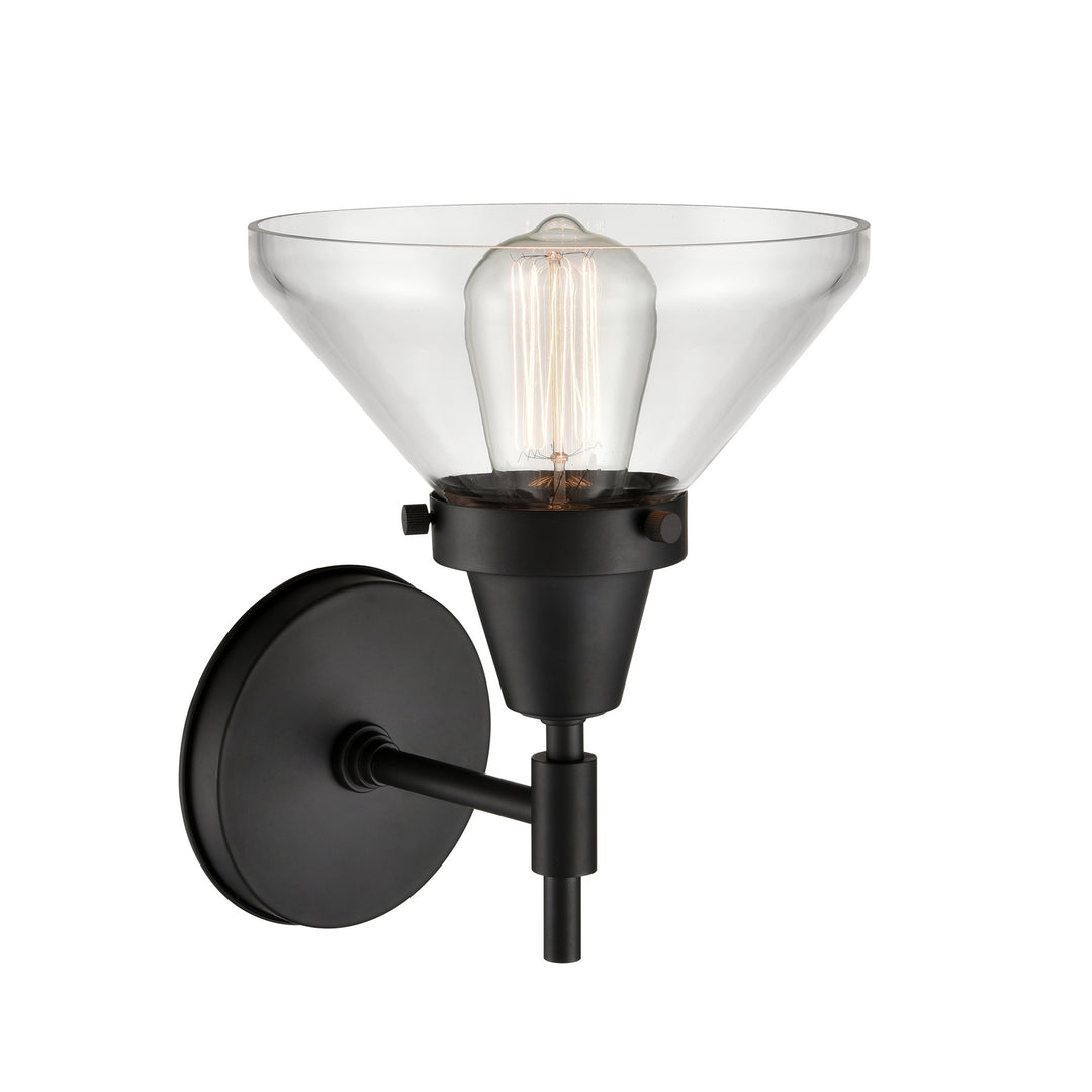 Innovations Caden 447-1W-BK-CL-LED Wall Sconce Light - Matte Black